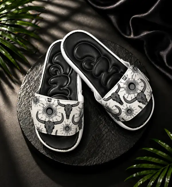 Mystic Skull Pattern Slide Sandal