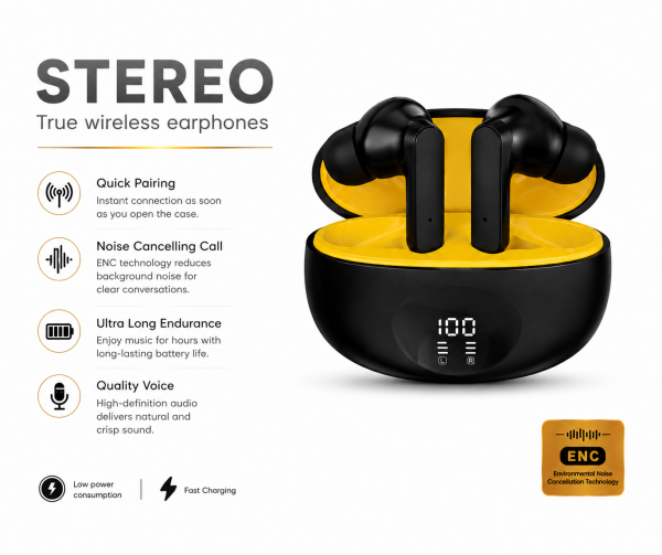 STEREO True Wireless Earbuds ENC