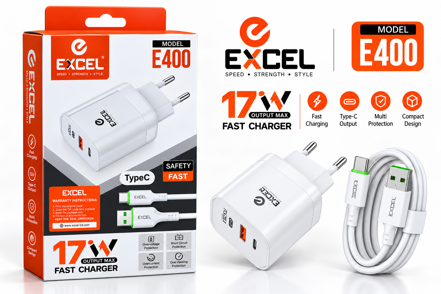 EXCEL Fast Charging Adapters – 25W, 12W,17W,15W Auto ID & E-300+ - Image 2